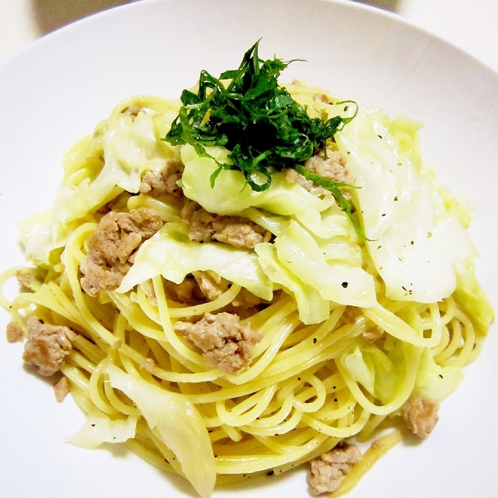 簡単うまっ キャベツとひき肉の和風パスタ レシピ 作り方 By yamat 楽天レシピ